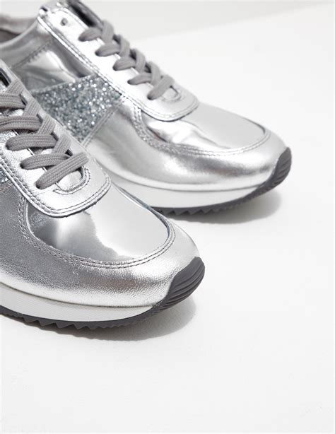 michael kors silver designer sneakers.